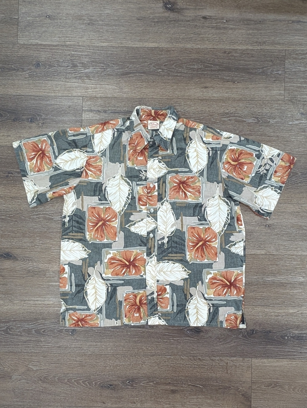 Vintage Go Barefoot hibiscus floral Hawaiian shirt - SIZE XL